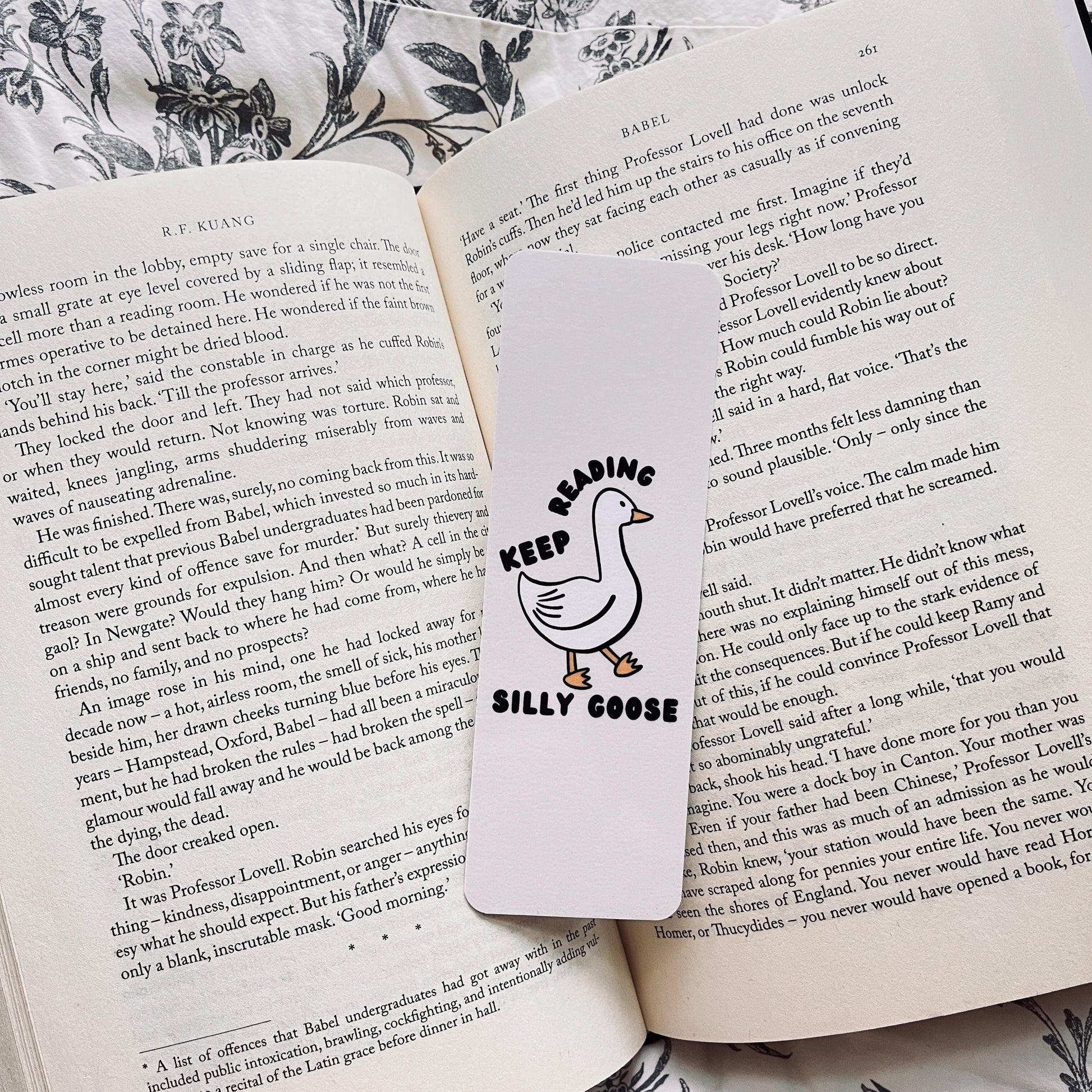 Silly Goose Bookmark: Reading Humor Gift (Laminated with Tassel) bookmark by Magic & Meaning