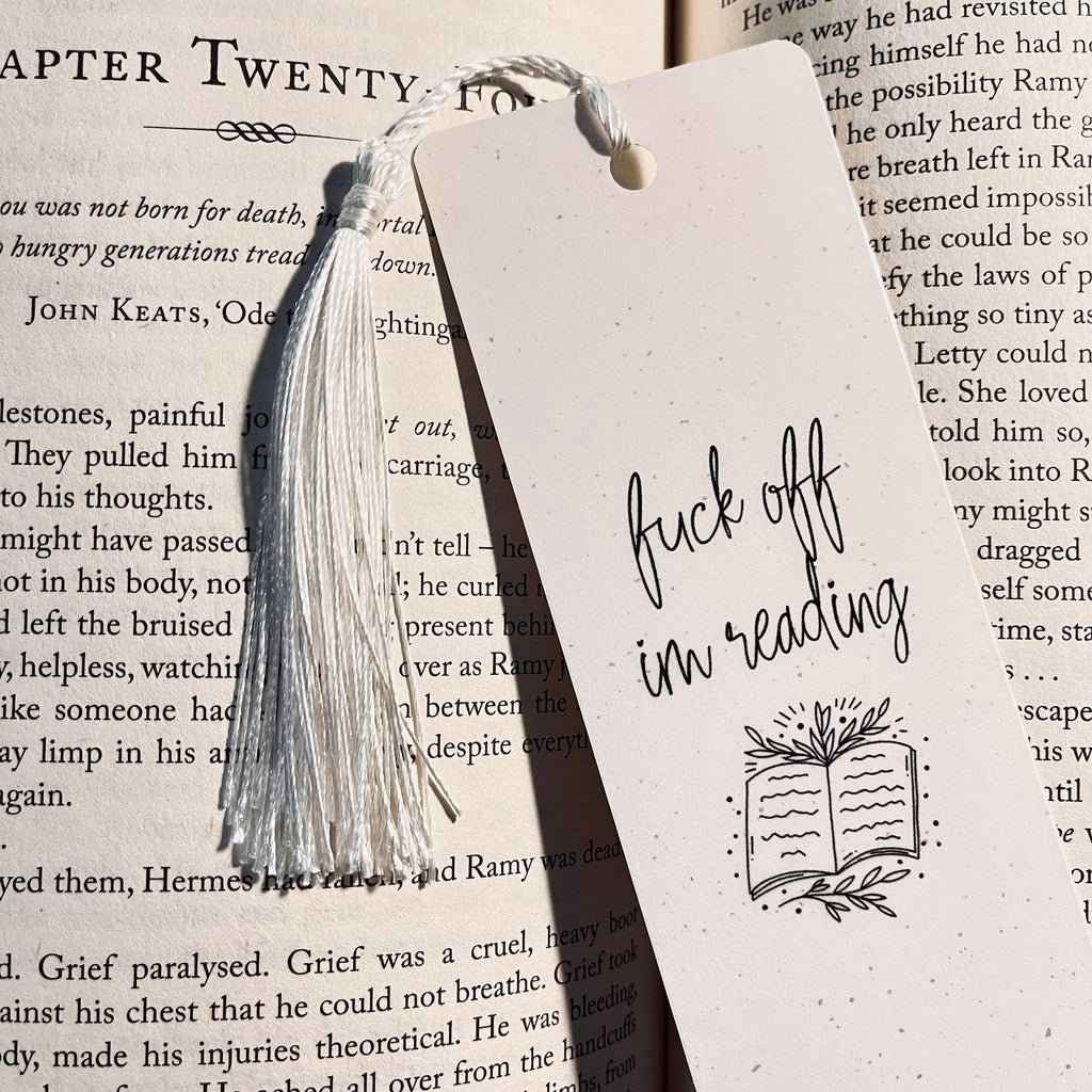Funny Book Lover Bookmark - Sassy Quote, Laminated Durable Cardstock bookmark by Magic & Meaning