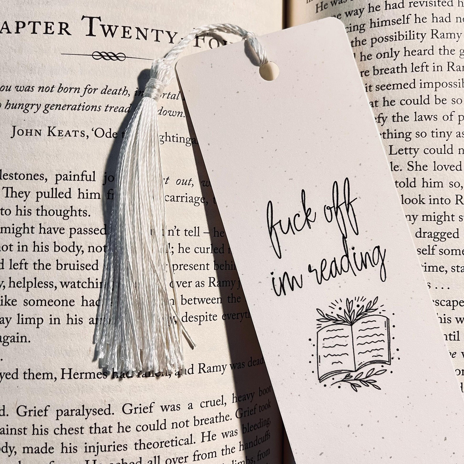 Funny Book Lover Bookmark - Sassy Quote, Laminated Durable Cardstock bookmark by Magic & Meaning