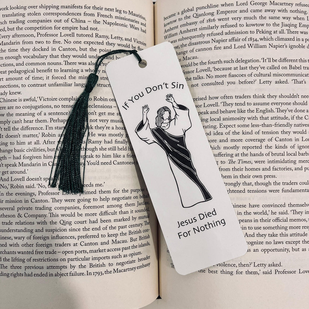 Funny Jesus Bookmark - Laminated, Handmade bookmark by Magic & Meaning