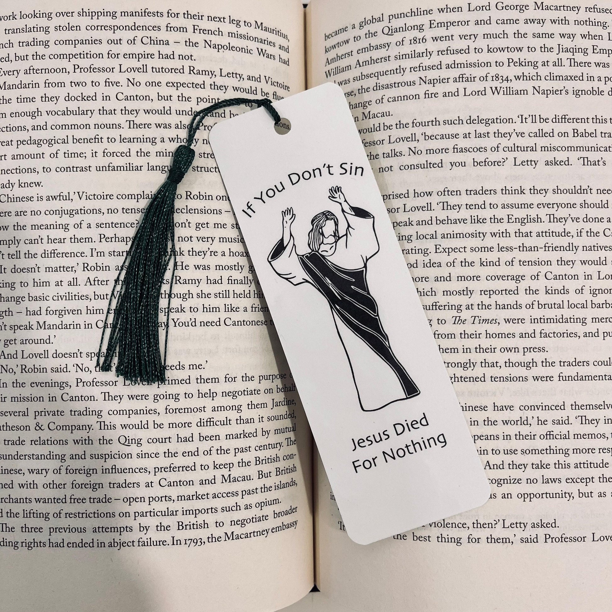Funny Jesus Bookmark - Laminated, Handmade bookmark by Magic & Meaning