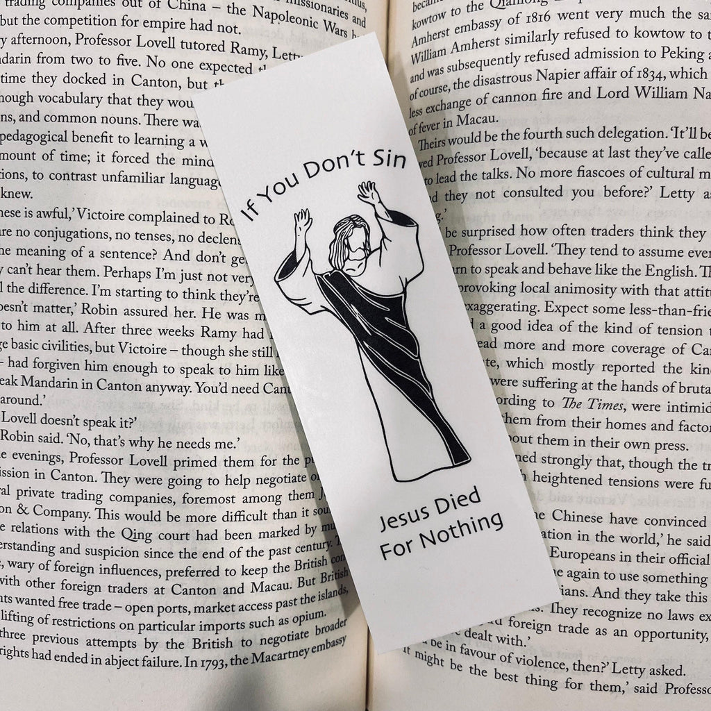 Funny Jesus Bookmark - Laminated, Handmade bookmark by Magic & Meaning