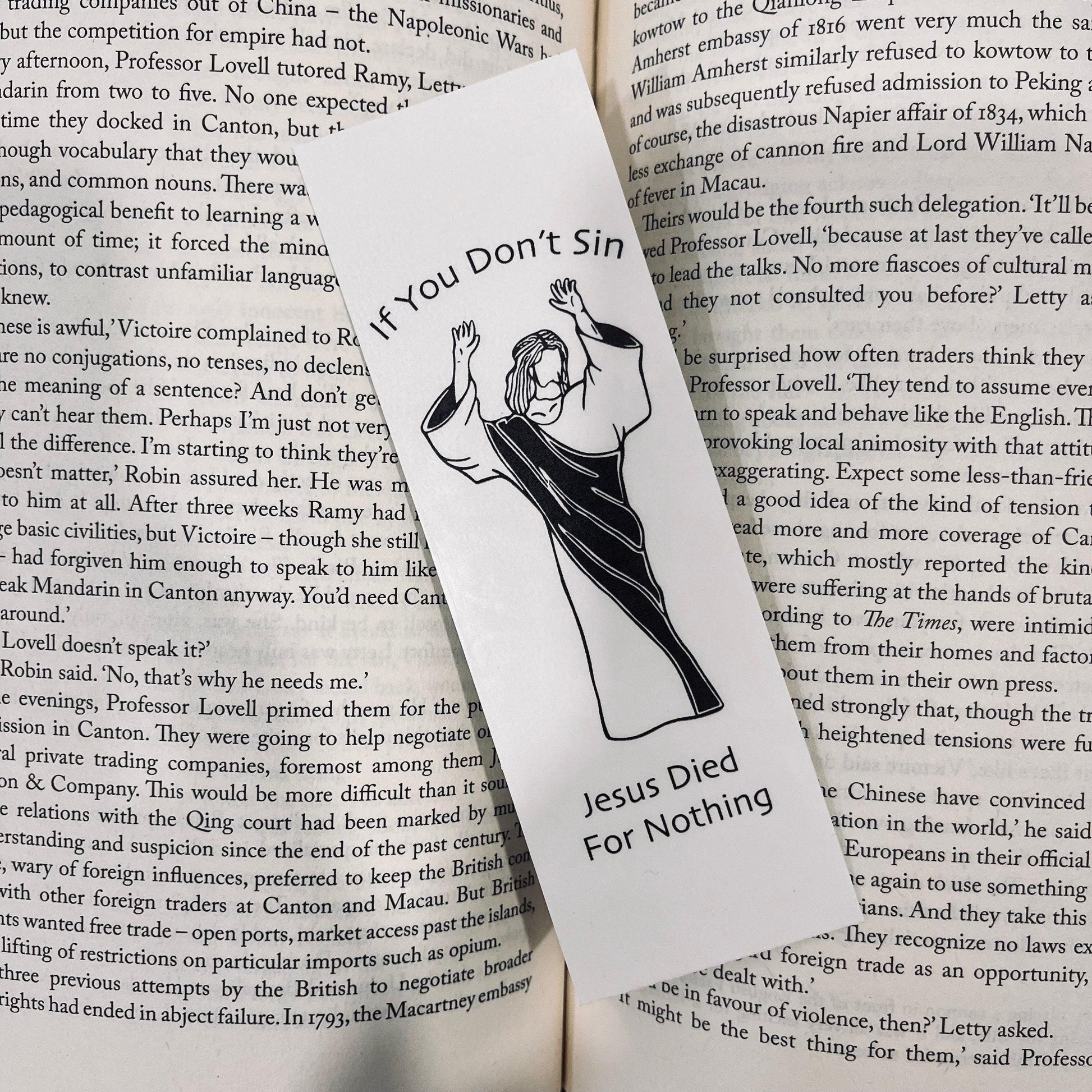Funny Jesus Bookmark - Laminated, Handmade bookmark by Magic & Meaning