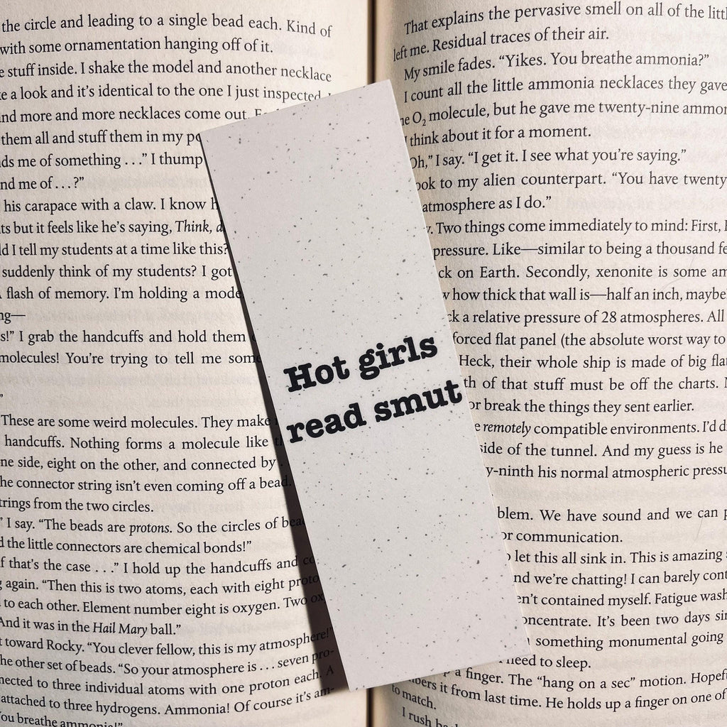 Hot Girls Read Bookmark - Funny Book Lover Gift with Sarcasm bookmark by Magic & Meaning