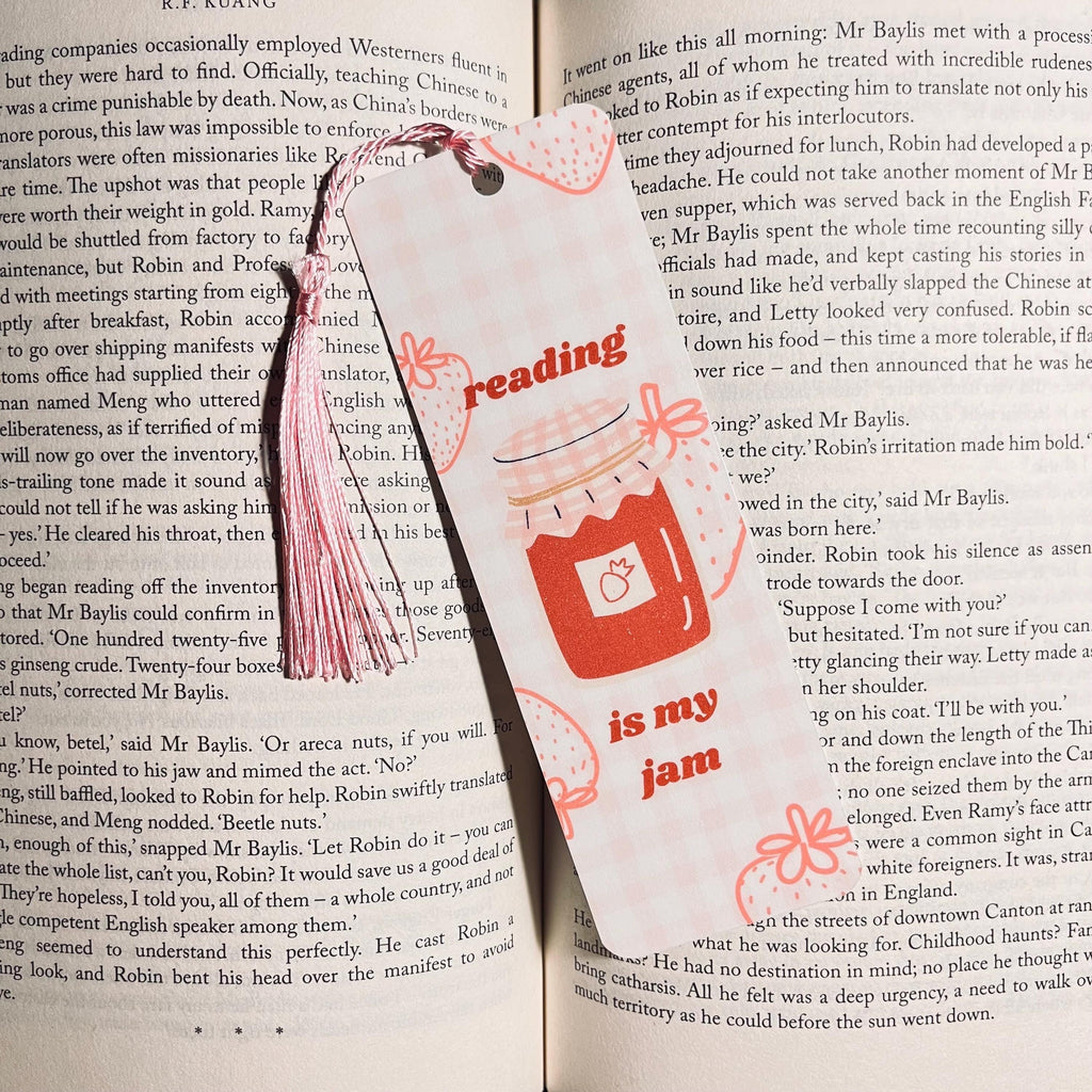 Reading Is My Jam Bookmark | Strawberry Book, Gift for Book Lover bookmark by Magic & Meaning