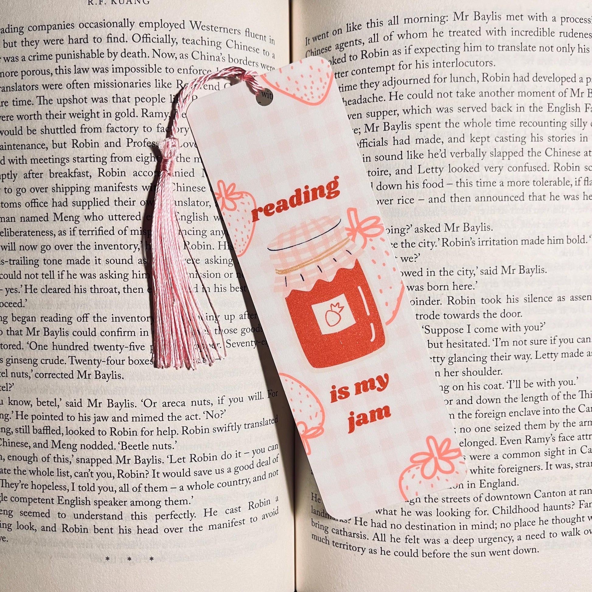 Reading Is My Jam Bookmark | Strawberry Book, Gift for Book Lover bookmark by Magic & Meaning