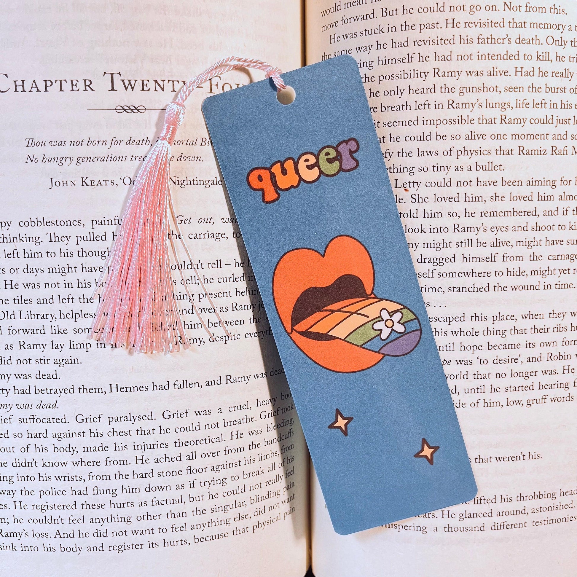 LGBTQIA+ Pride Bookmark: Queer Lips Art bookmark by Magic & Meaning
