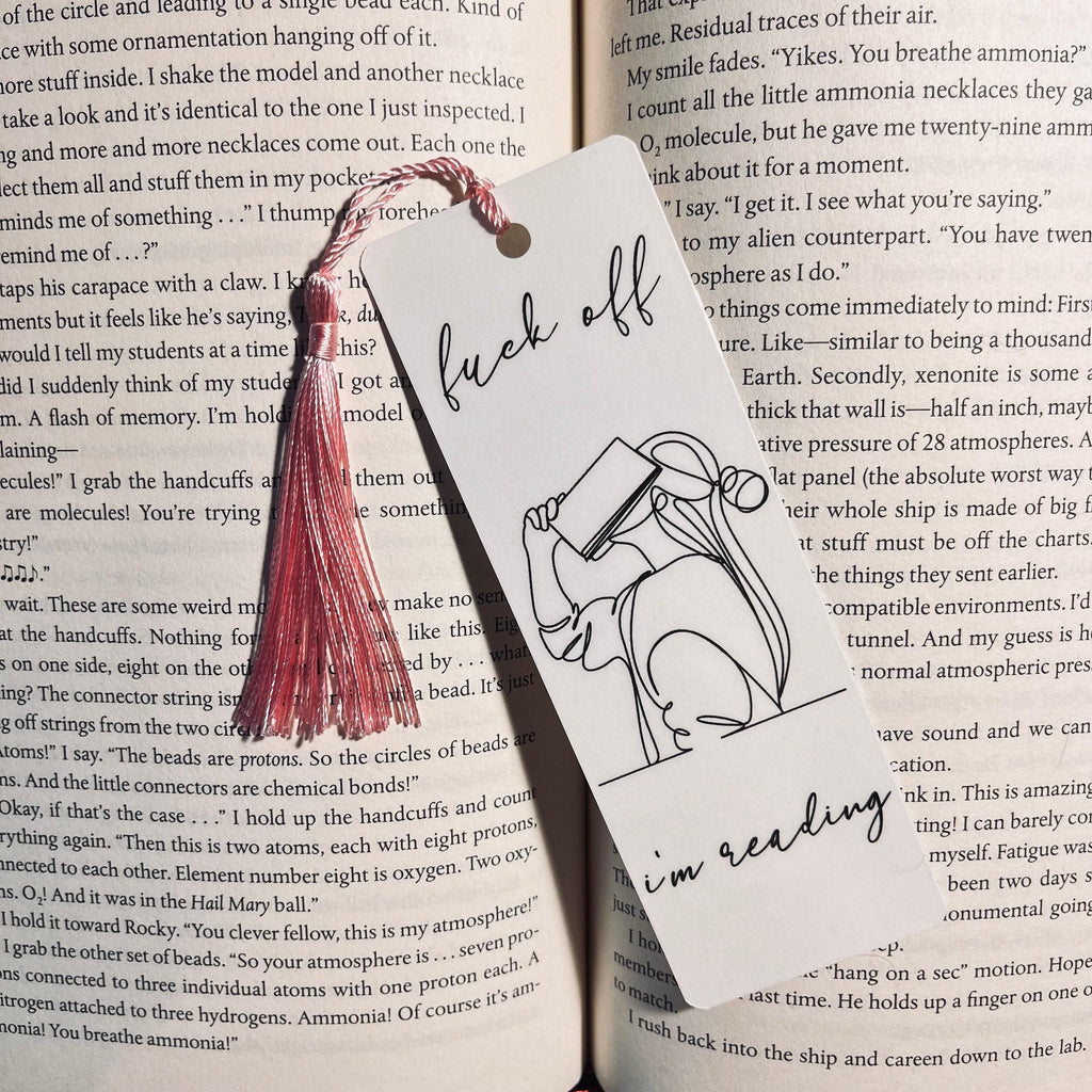 Funny Literary Bookmark 'F*ck Off I'm Reading' bookmark by Magic & Meaning