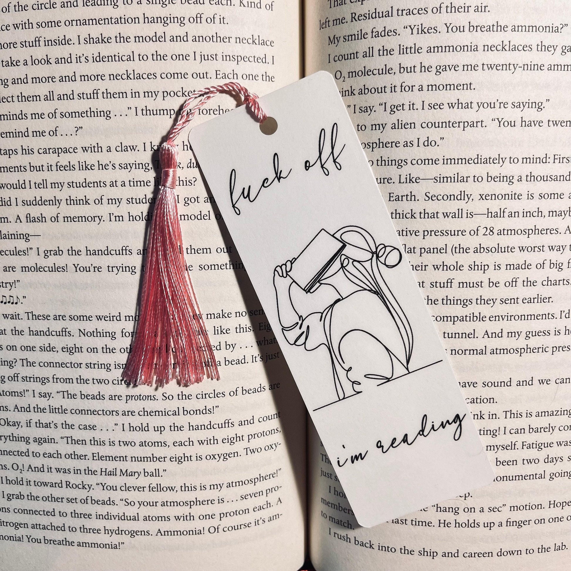 Funny Literary Bookmark 'F*ck Off I'm Reading' bookmark by Magic & Meaning
