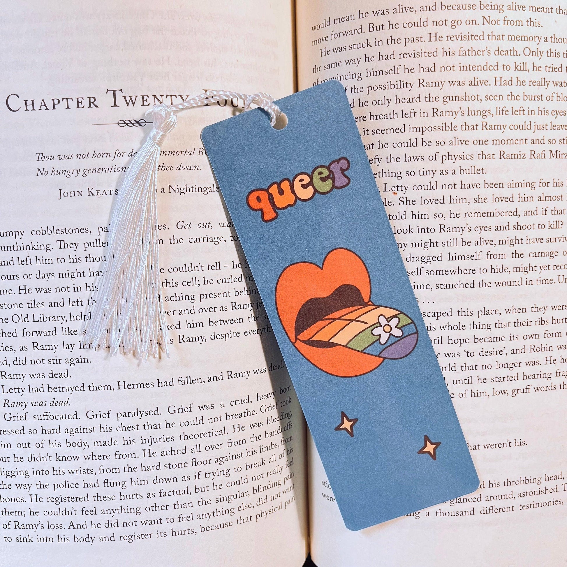 LGBTQIA+ Pride Bookmark: Queer Lips Art bookmark by Magic & Meaning
