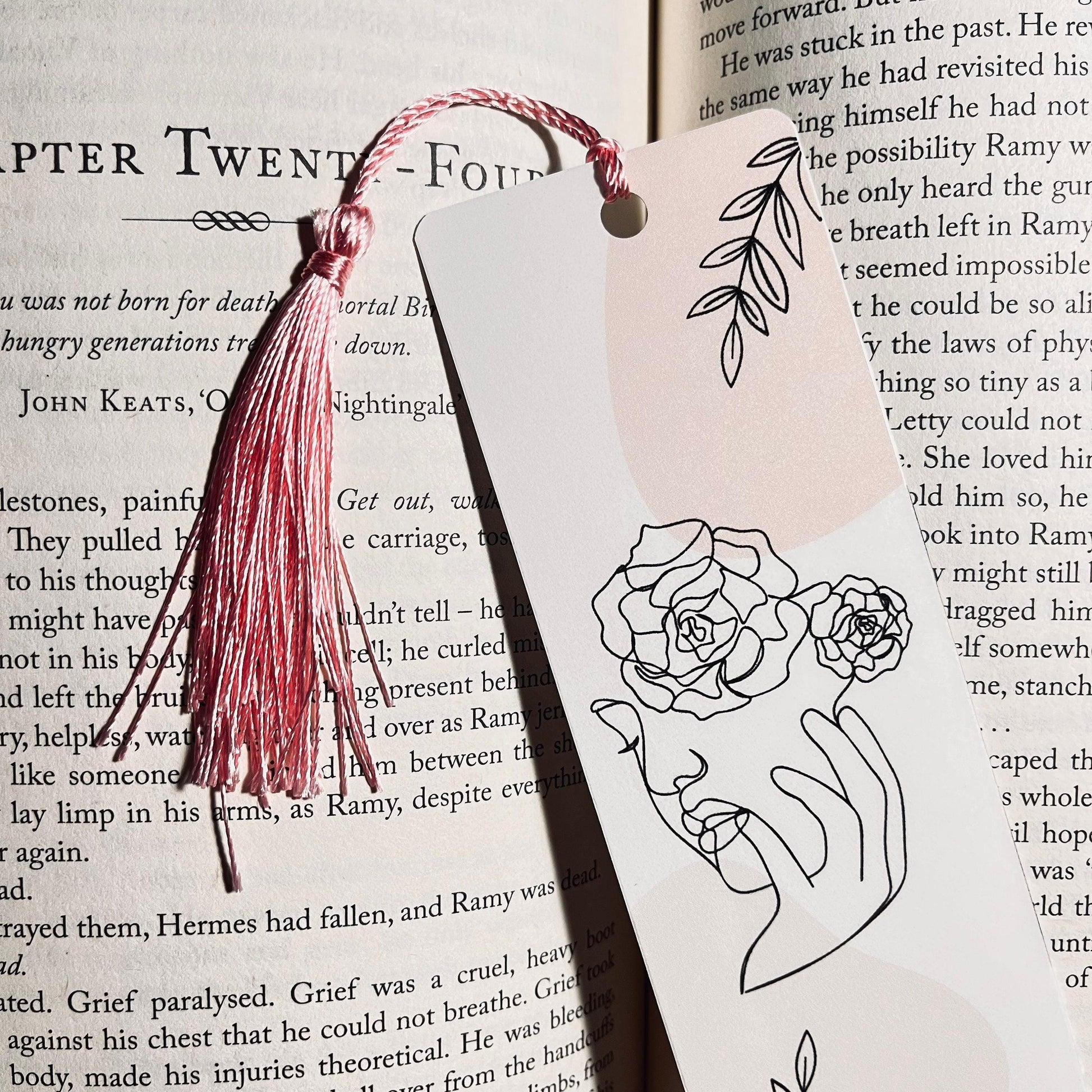 Floral One Line Art Bookmark, Elegant Design bookmark by Magic & Meaning