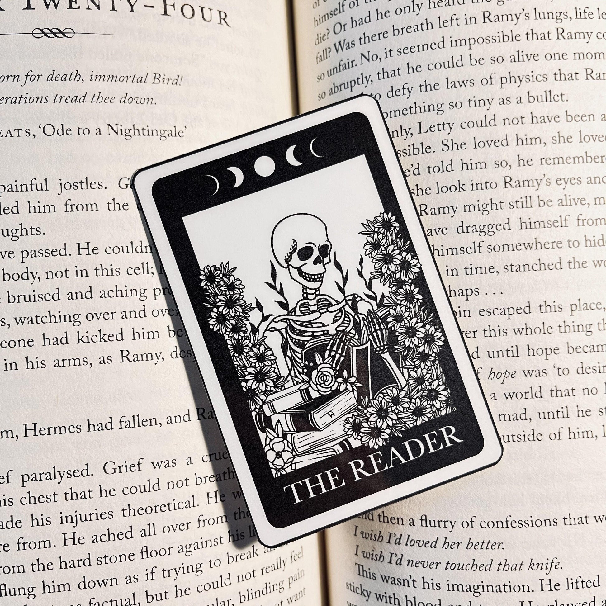 Skeleton Tarot Bookmark - Handmade Durable bookmark by Magic & Meaning