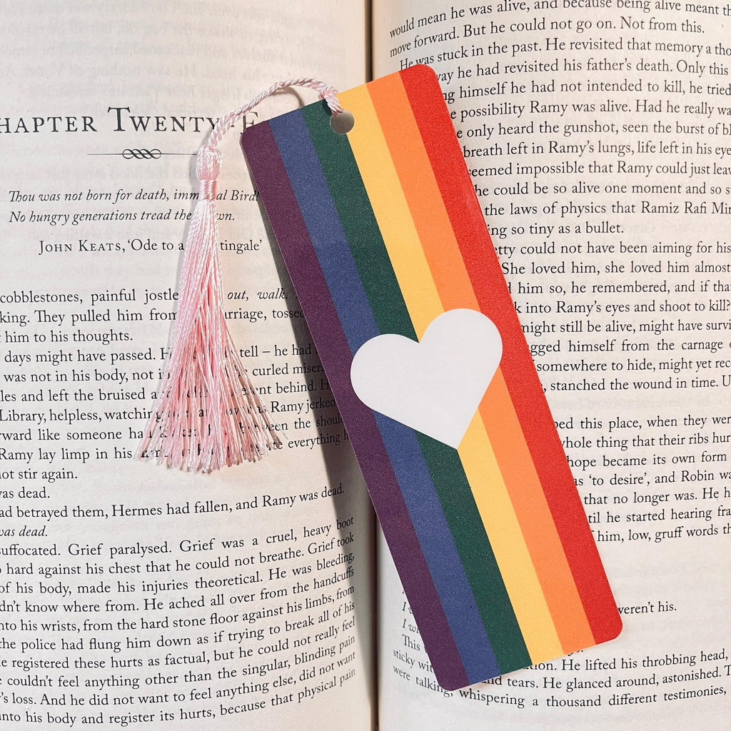 Rainbow Pride Flag Bookmark: Durable Laminated LGBTQ Book Accessory bookmark by Magic & Meaning