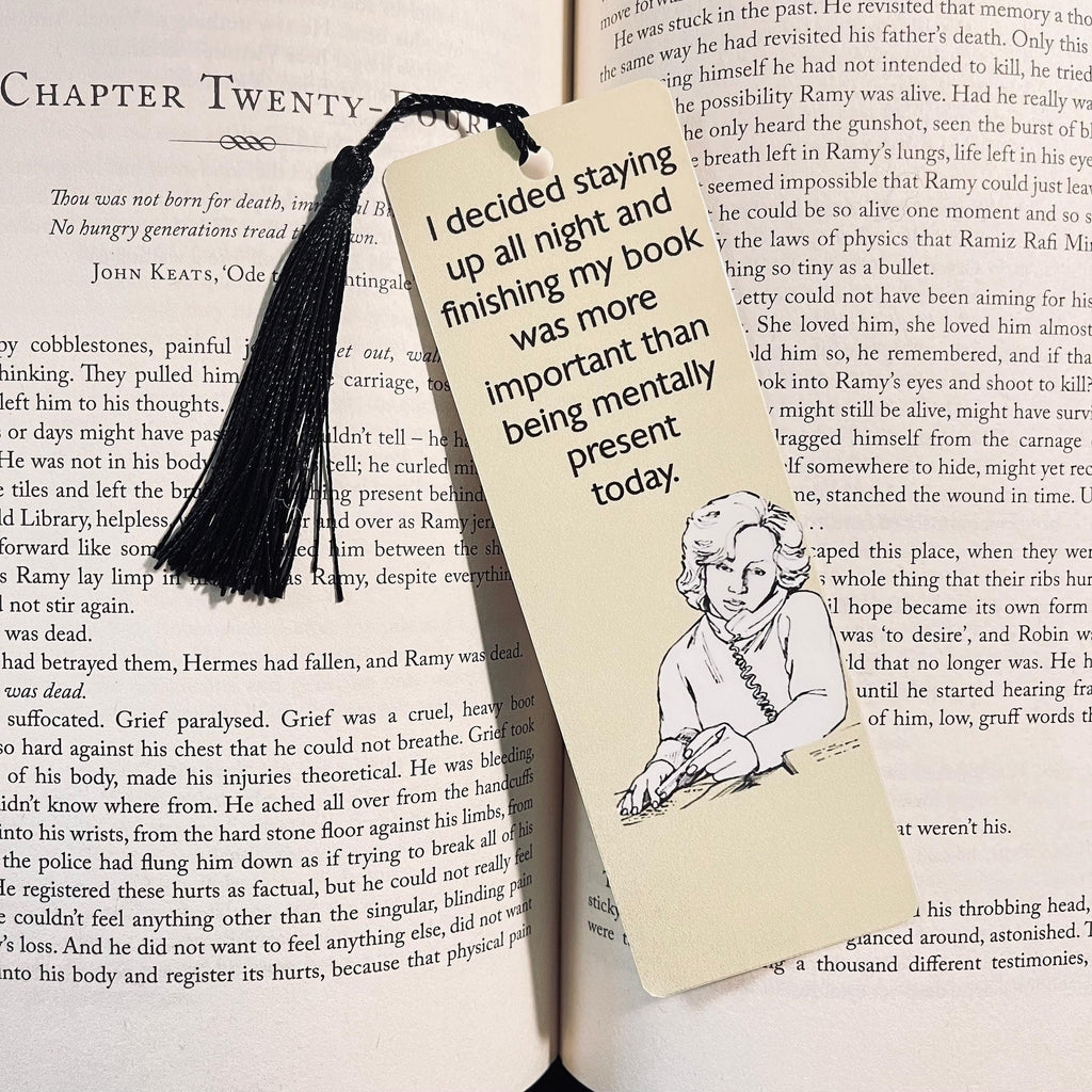 Sarcastic Book Lover Gift Bookmark, Funny Literary Quote (Durable Cardstock) bookmark by Magic & Meaning