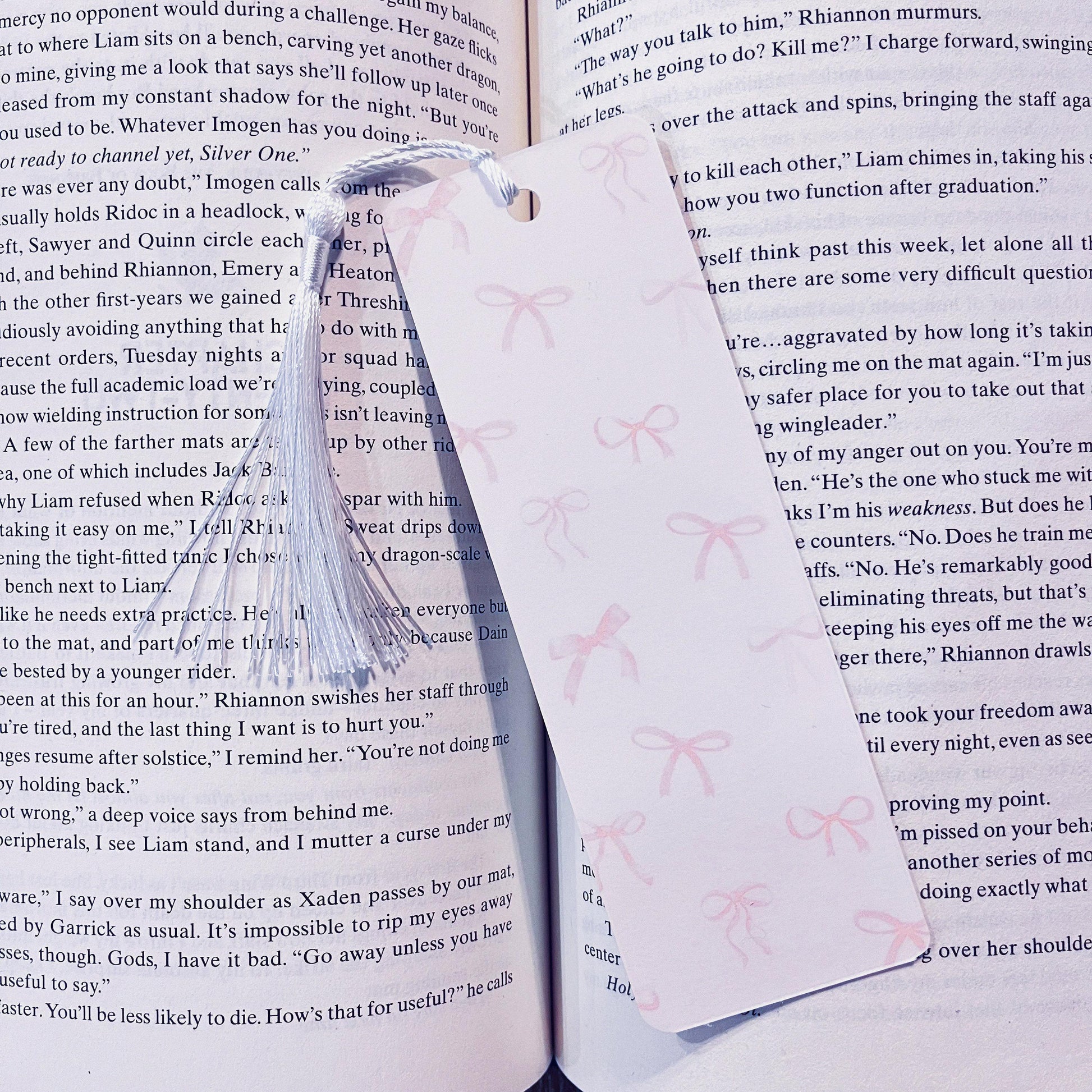Pink Bow Bookmark - Cute Girly Ribbon for Book Lovers bookmark by Magic & Meaning