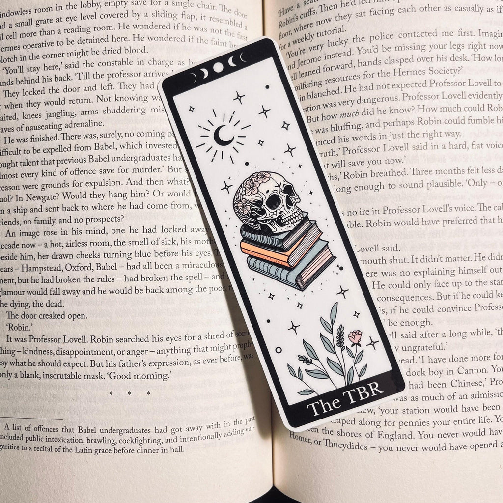 Skeleton Tarot Bookmark, Colorful Tassel bookmark by Magic & Meaning