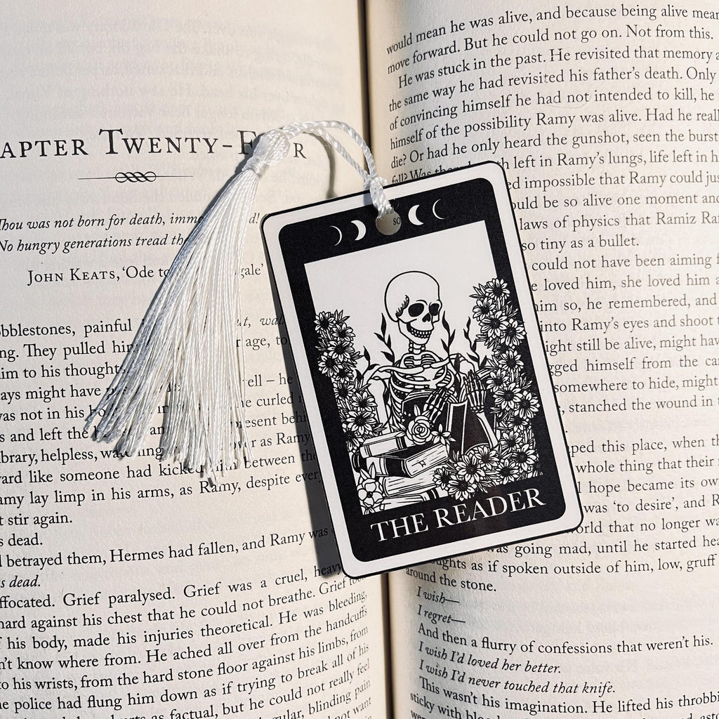 Skeleton Tarot Bookmark - Handmade Durable bookmark by Magic & Meaning