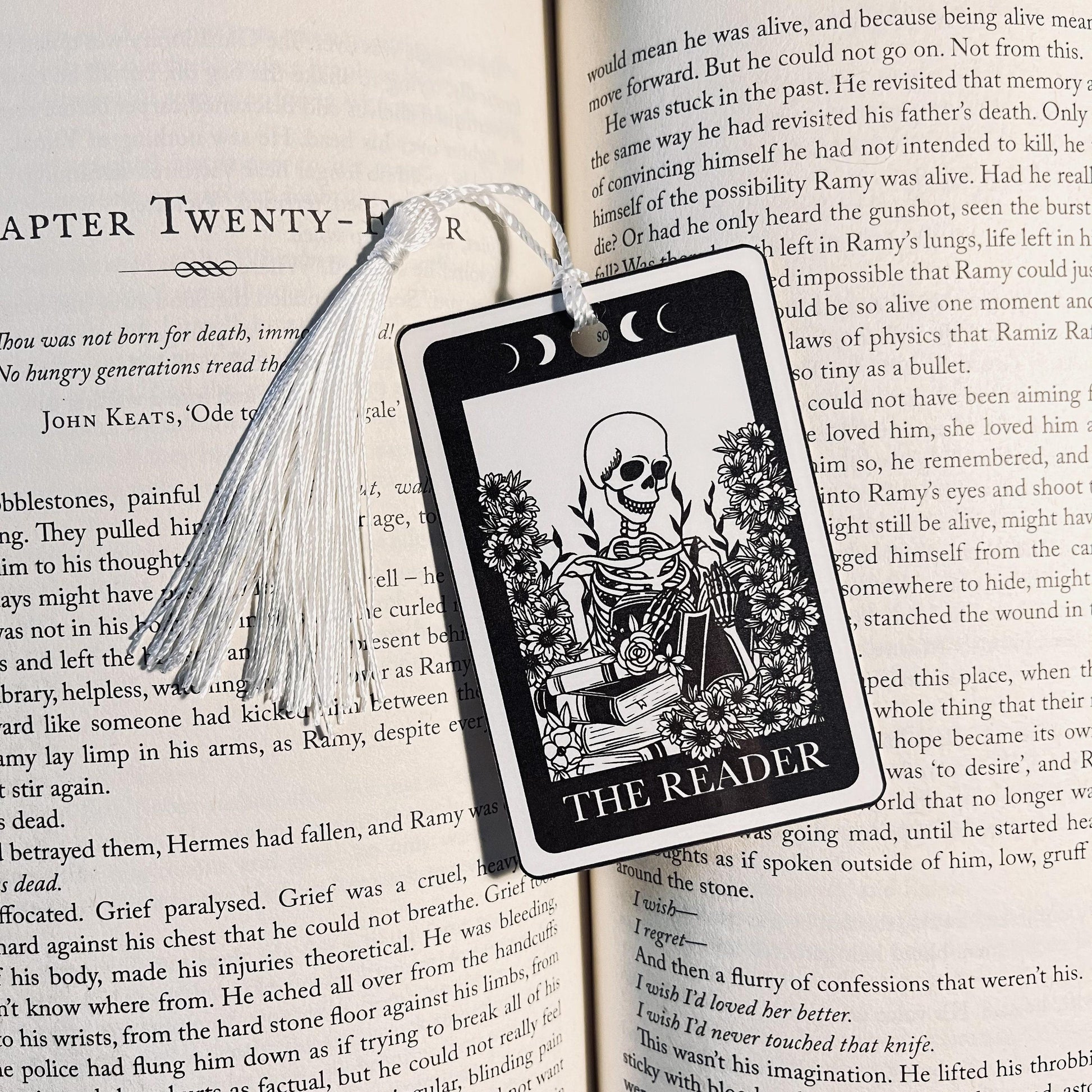 Skeleton Tarot Bookmark - Handmade Durable bookmark by Magic & Meaning