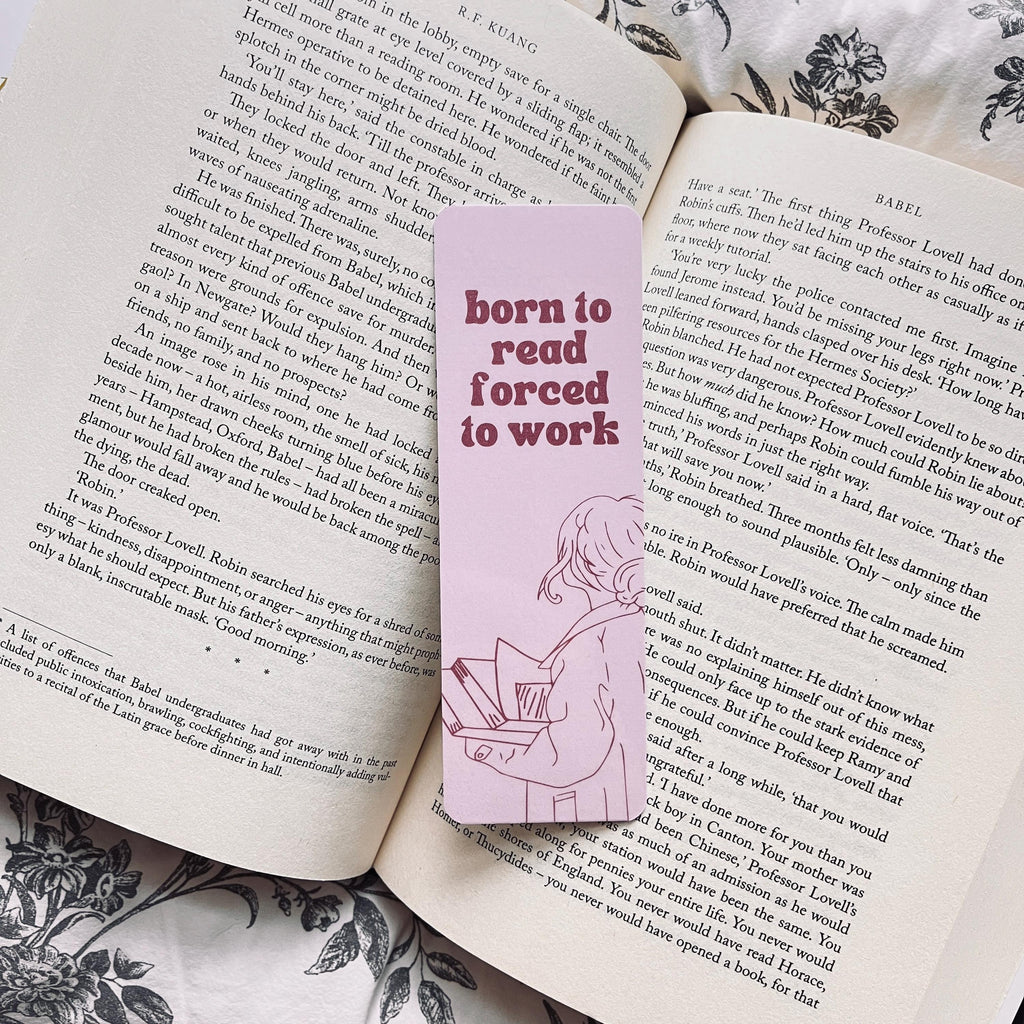 Born To Read Bookmark: Pink Handmade with Tassel bookmark by Magic & Meaning