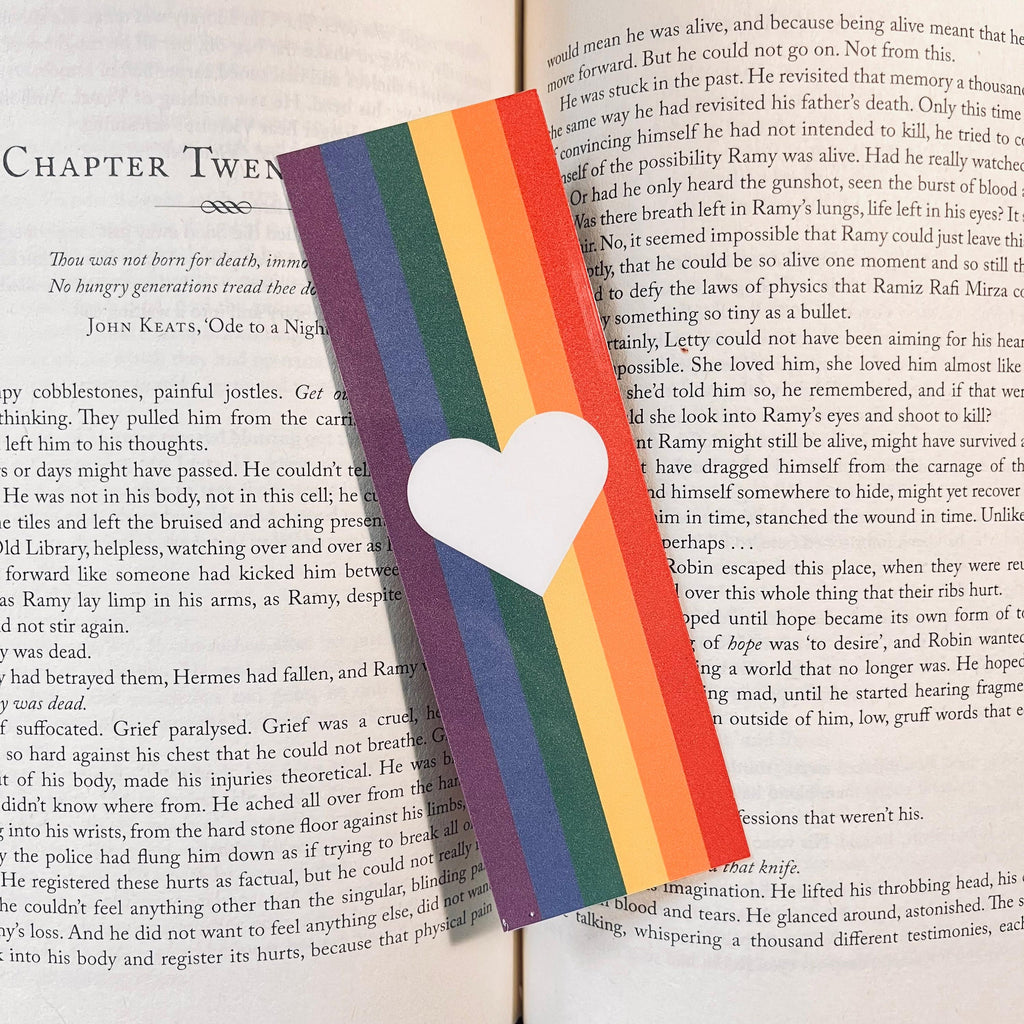 Rainbow Pride Flag Bookmark: Durable Laminated LGBTQ Book Accessory bookmark by Magic & Meaning