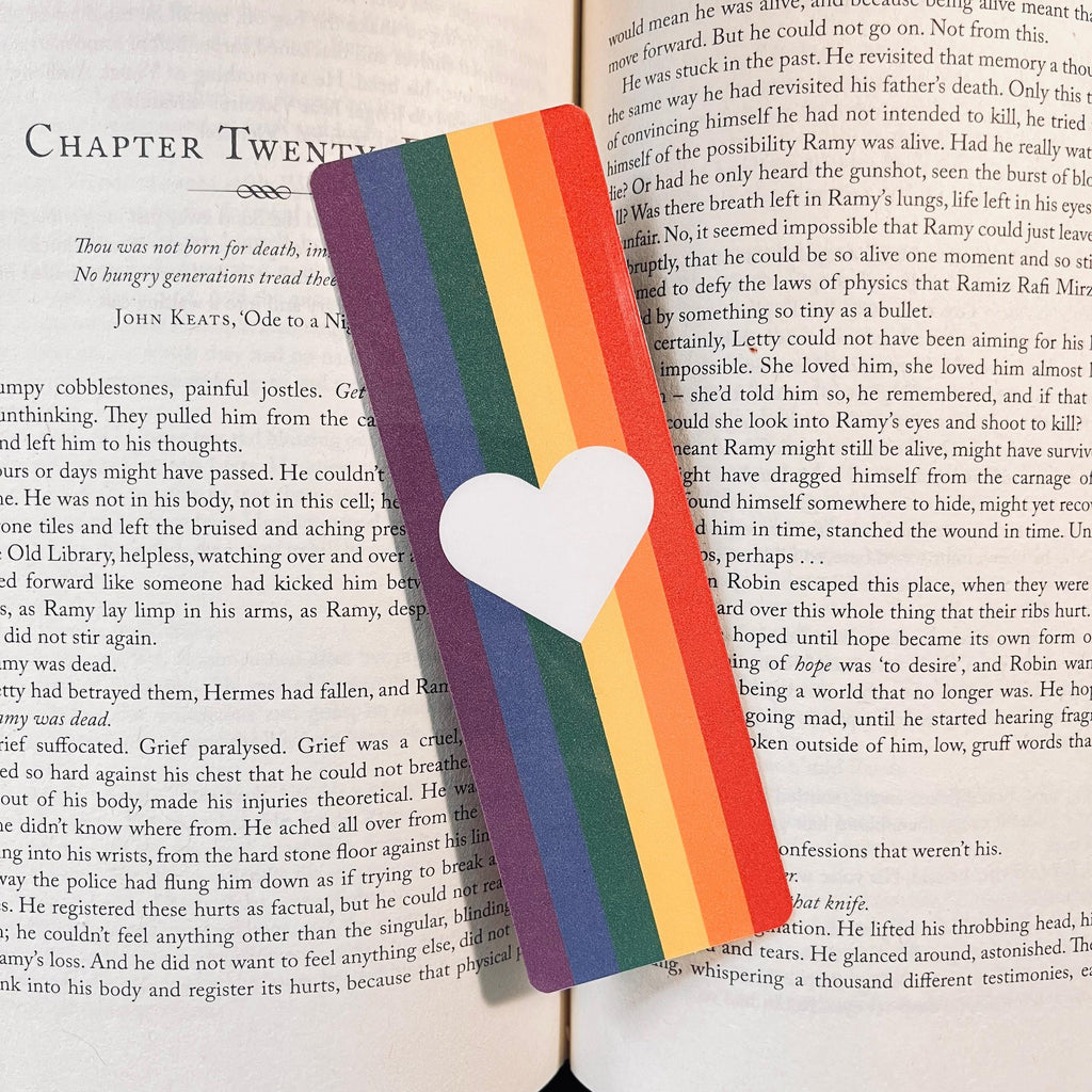Rainbow Pride Flag Bookmark: Durable Laminated LGBTQ Book Accessory bookmark by Magic & Meaning