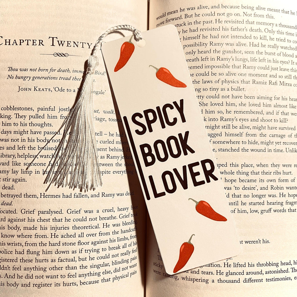 Spicy Book Lover Bookmark - Funny Literary bookmark by Magic & Meaning