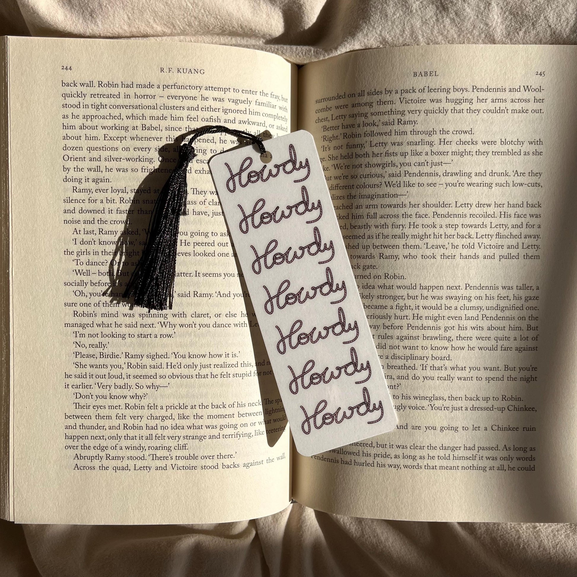 Cowgirl Bookmark: Rustic Style with Tassel Accent bookmark by Magic & Meaning