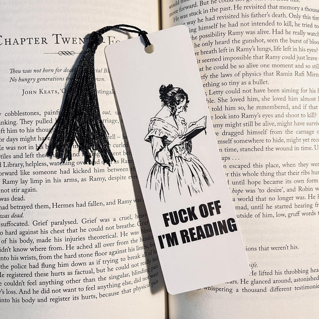Funny Sarcastic Bookmark: 'F*ck Off I'm Reading' bookmark by Magic & Meaning
