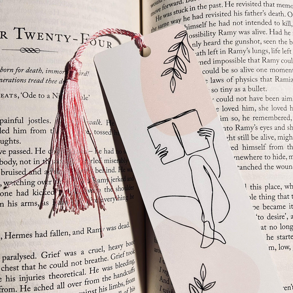 One Line Art Bookmark - Funny Bookworm Gift with Sarcastic Quote bookmark by Magic & Meaning