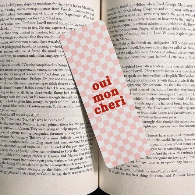 Coquette Bookmark - Pink Bow Cherry Design for Book Lovers bookmark by Magic & Meaning