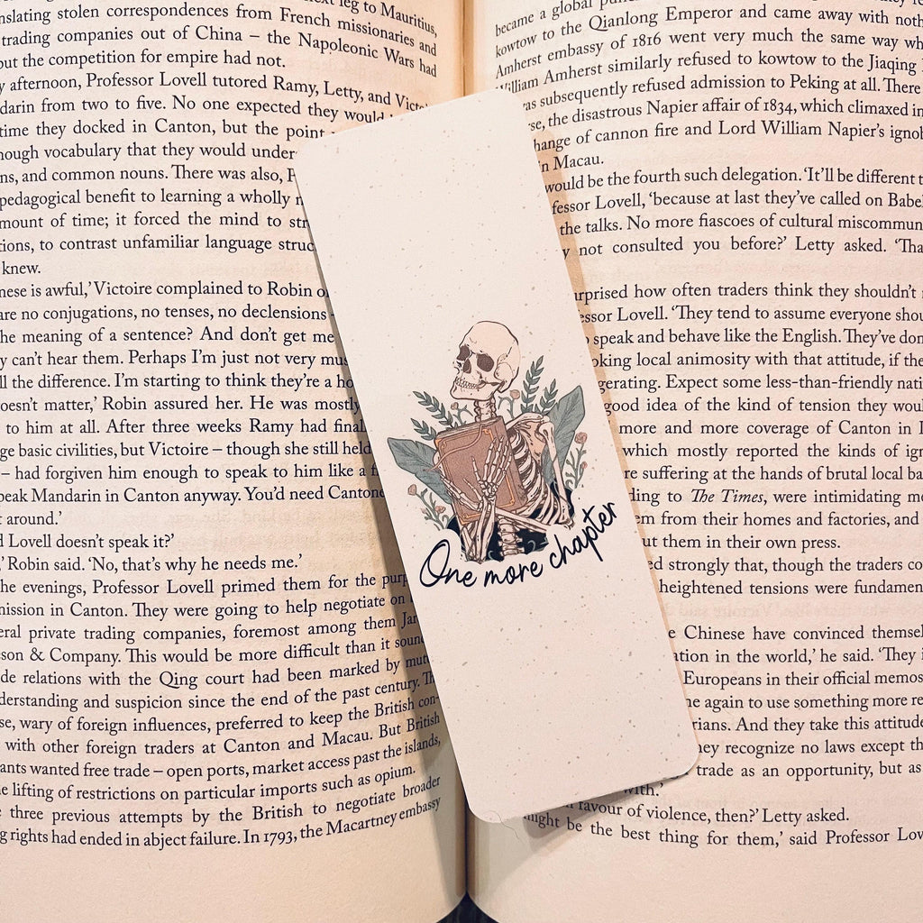 Book Lover Gift: Skeleton Bookmark with Sarcastic Quote (Funny Reading) bookmark by Magic & Meaning