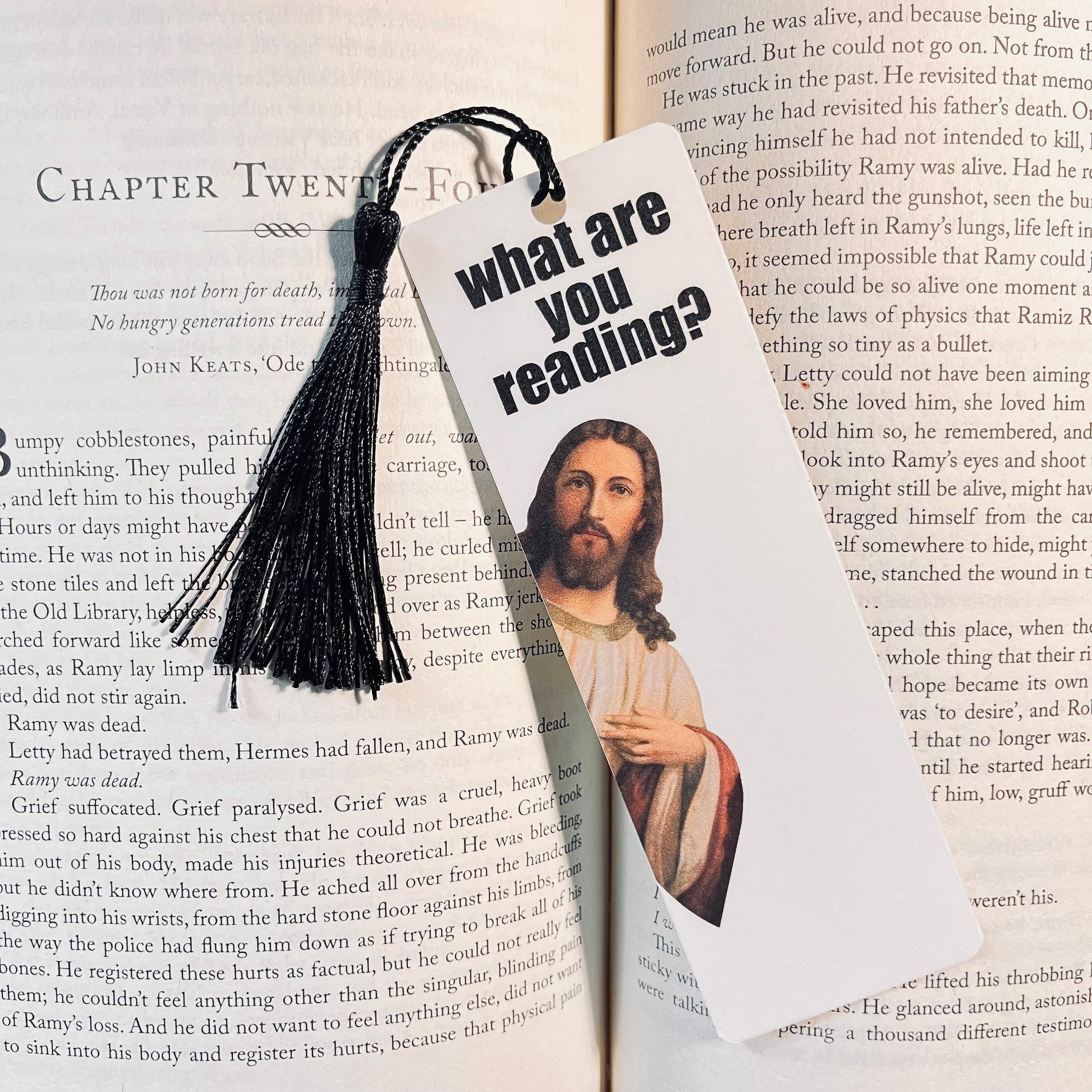 Peeking Jesus Bookmark - Funny Sarcastic bookmark by Magic & Meaning