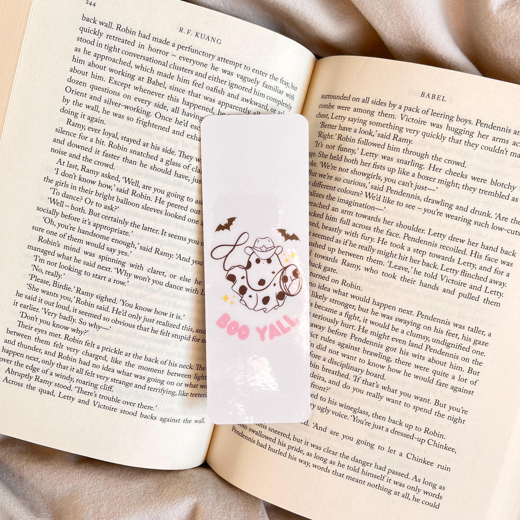 Cowgirl Skeleton Bookmark - Halloween Reading Humor Gift bookmark by Magic & Meaning