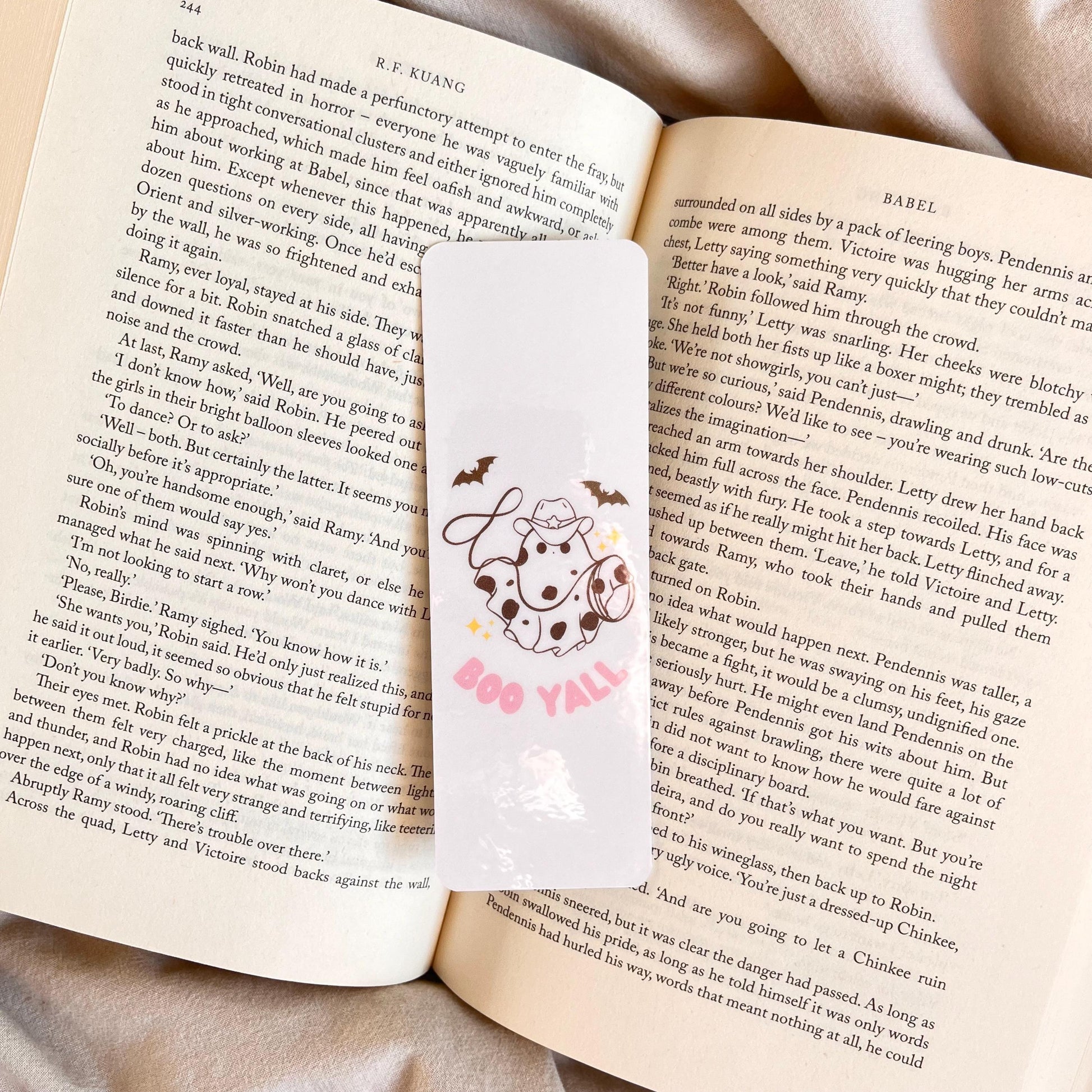 Cowgirl Skeleton Bookmark - Halloween Reading Humor Gift bookmark by Magic & Meaning