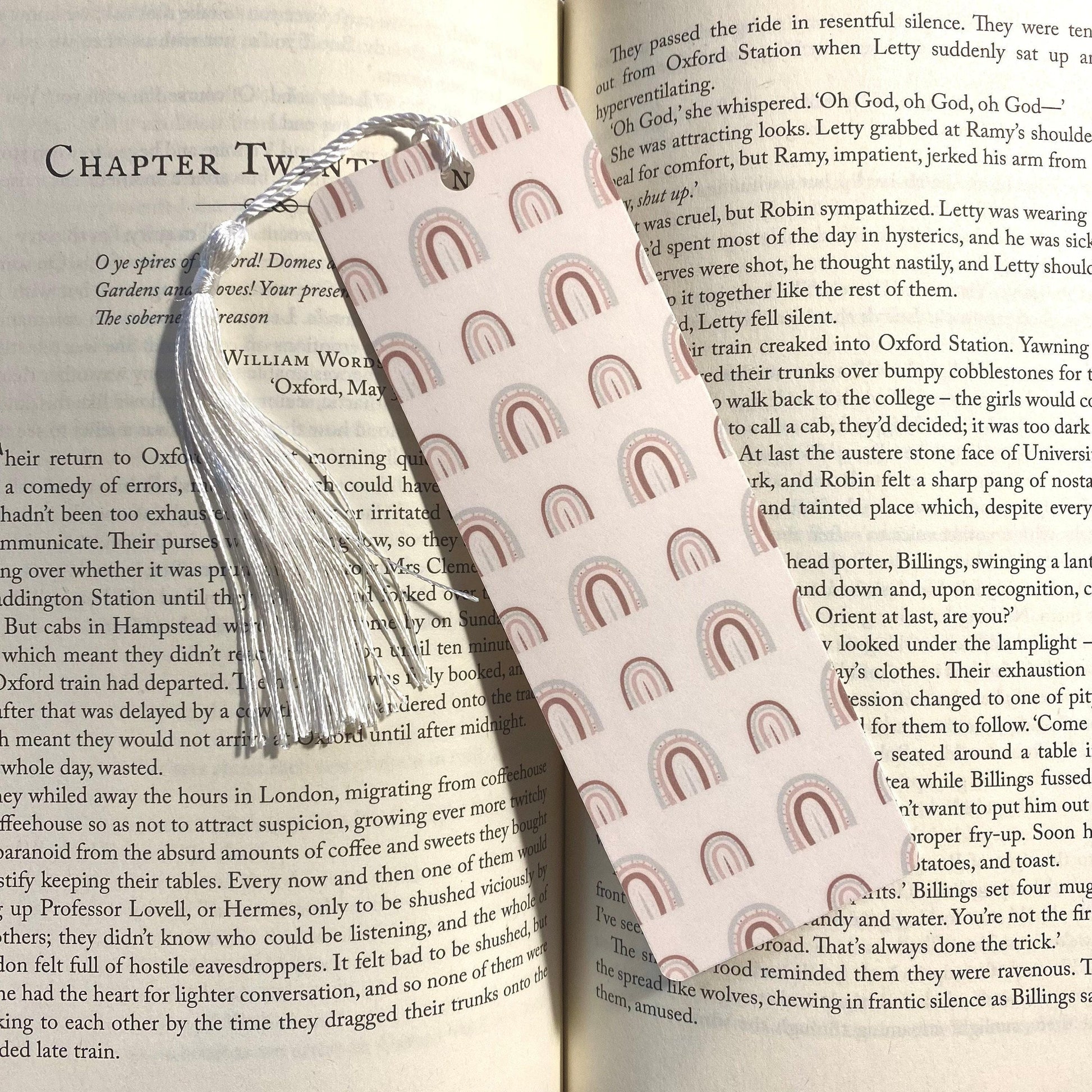 Boho Rainbow Bookmark, Laminated Cardstock (Handmade Book Lover Gift) bookmark by Magic & Meaning
