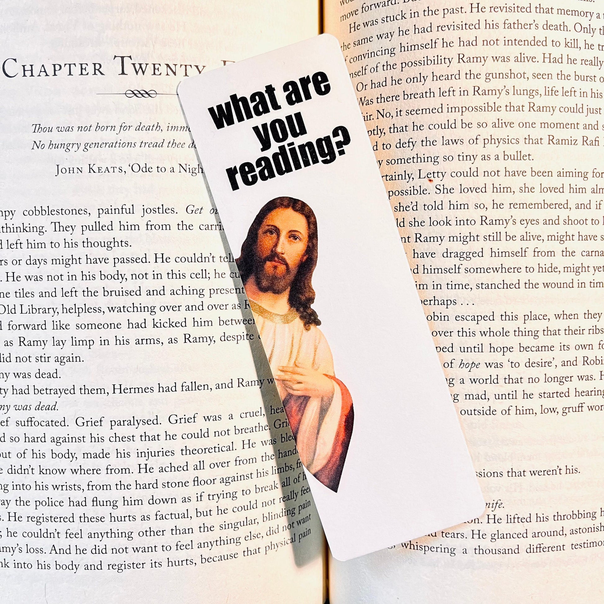 Peeking Jesus Bookmark - Funny Sarcastic bookmark by Magic & Meaning