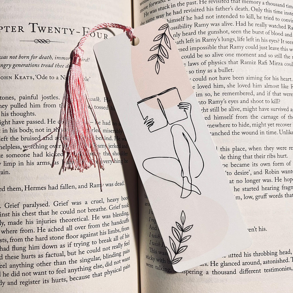 One Line Art Bookmark - Funny Bookworm Gift with Sarcastic Quote bookmark by Magic & Meaning