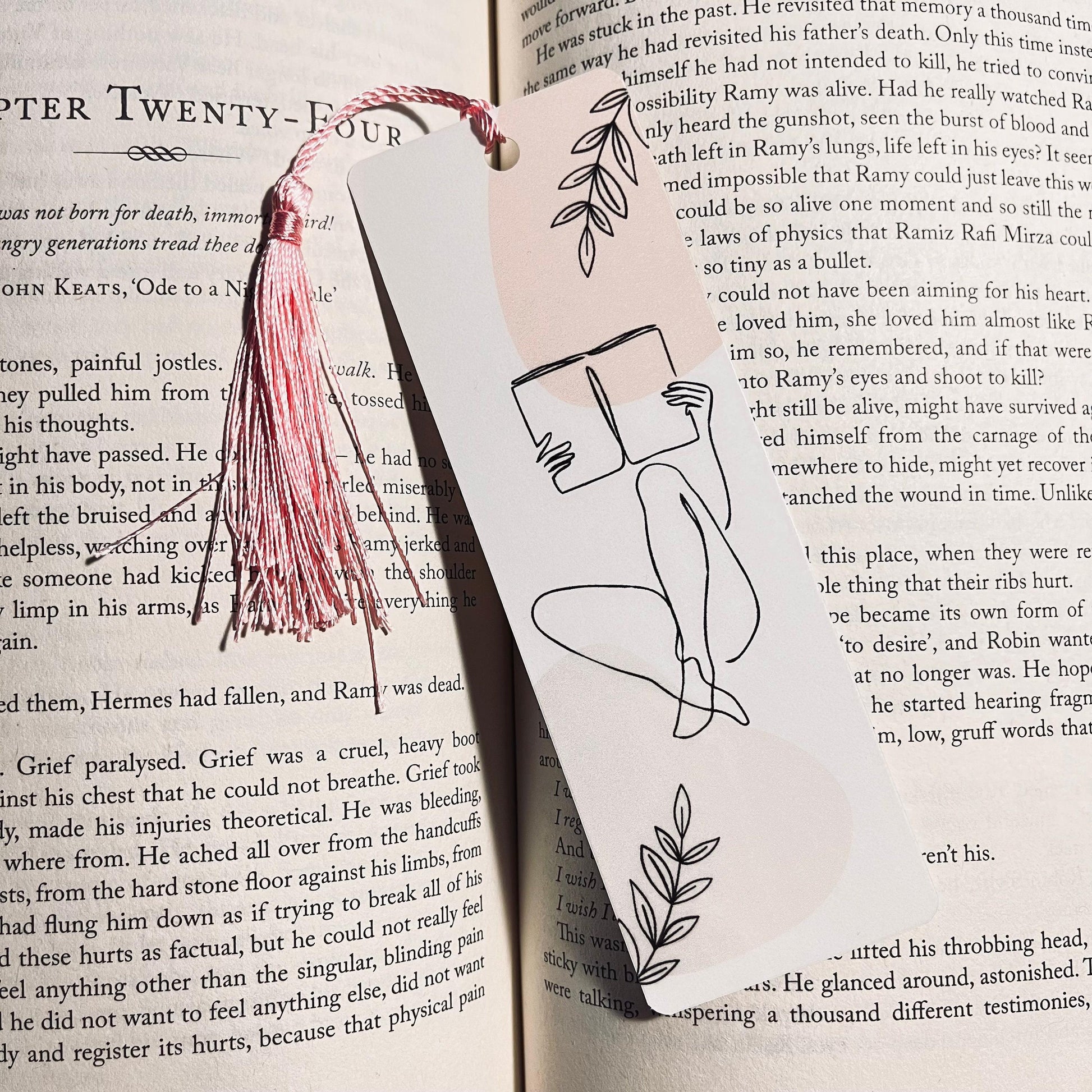 One Line Art Bookmark - Funny Bookworm Gift with Sarcastic Quote bookmark by Magic & Meaning