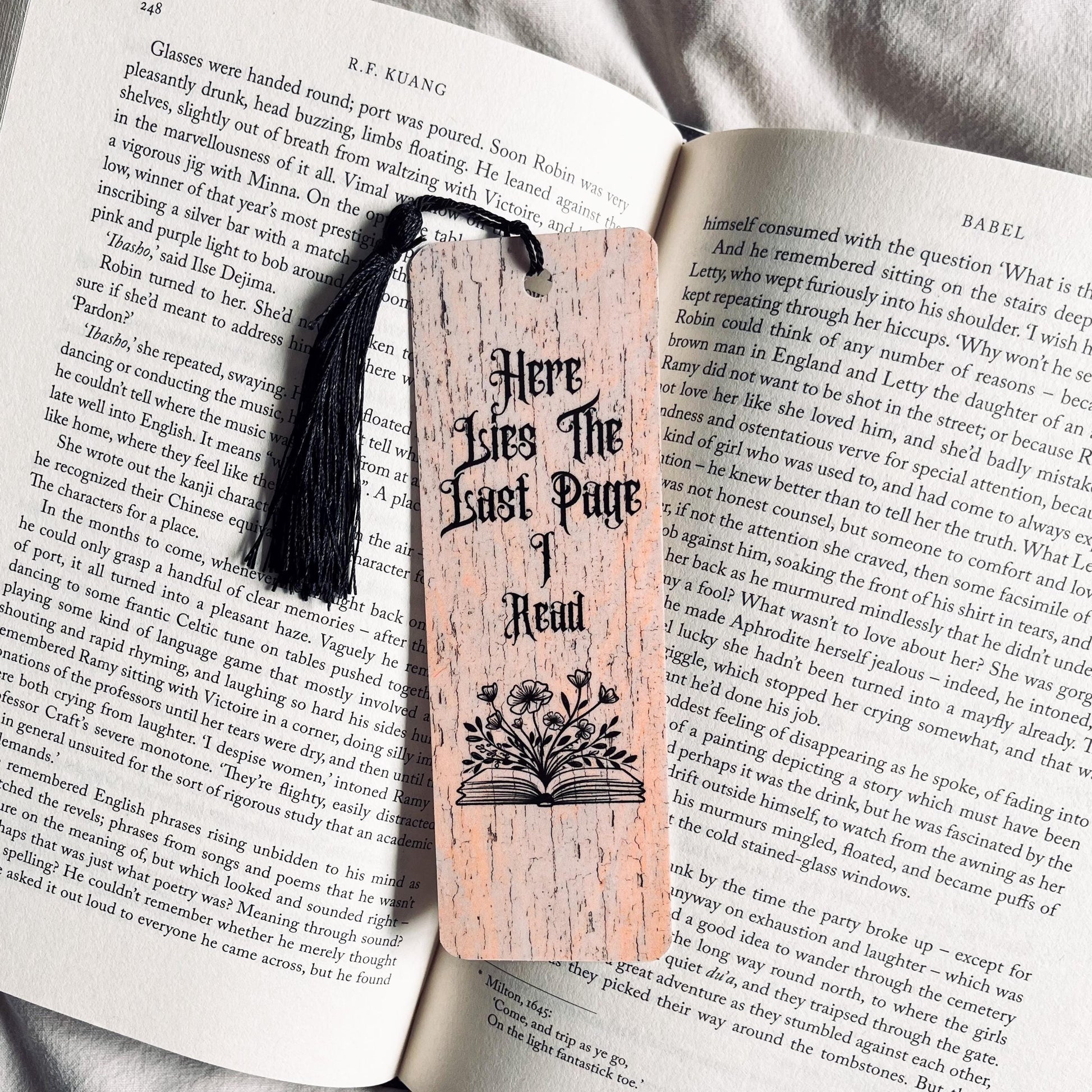 Sarcastic Last Page Bookmark - Funny Bookworm Gift Idea bookmark by Magic & Meaning