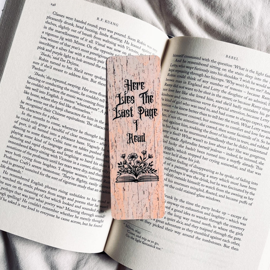 Sarcastic Last Page Bookmark - Funny Bookworm Gift Idea bookmark by Magic & Meaning