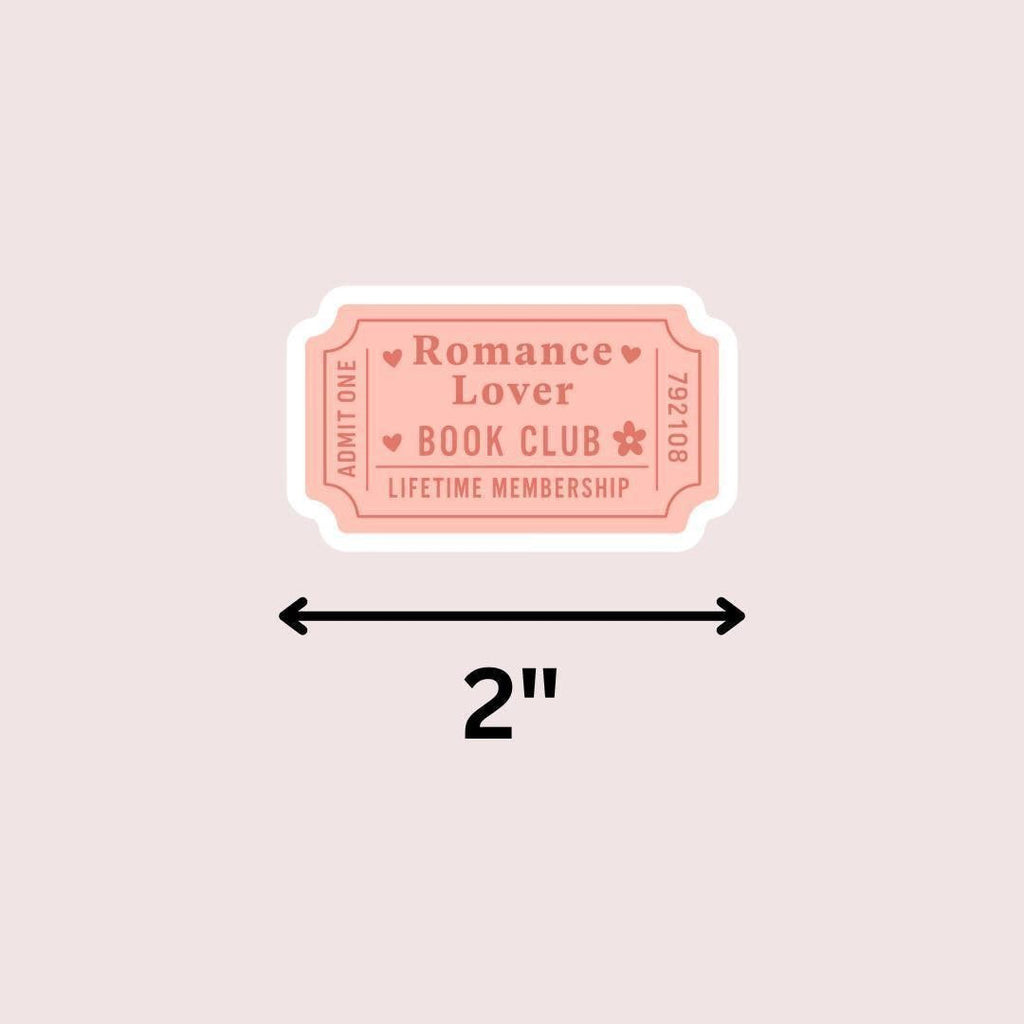 Romance Book Club Kindle Sticker: Book Lover E-reader Vinyl Decal sticker by Magic & Meaning