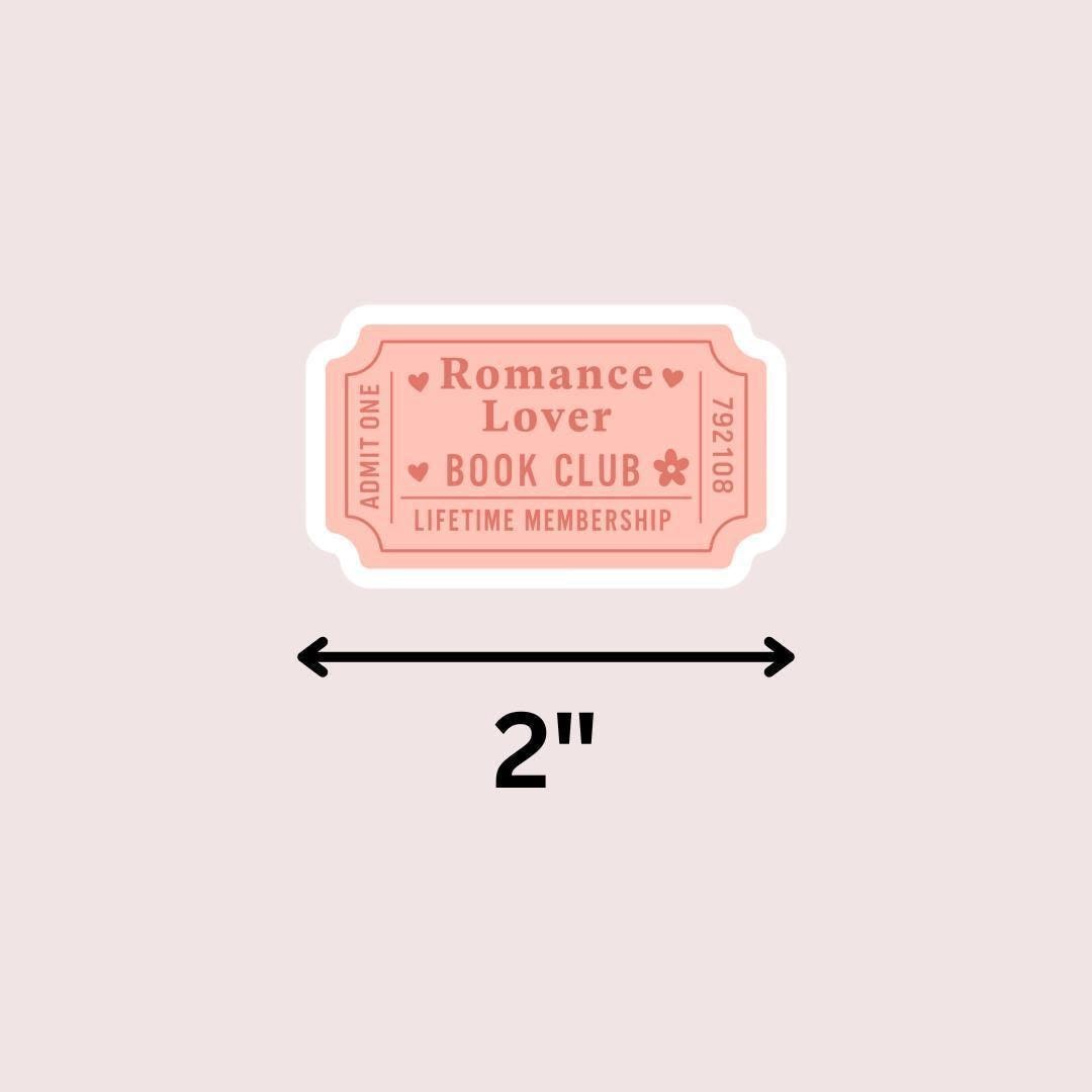 Romance Book Club Kindle Sticker: Book Lover E-reader Vinyl Decal sticker by Magic & Meaning