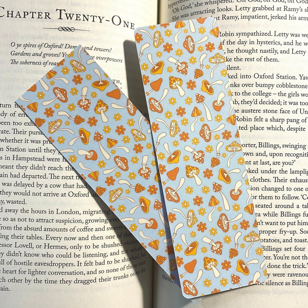 Mushroom Laminated Bookmark - Cute Boho Style bookmark by Magic & Meaning