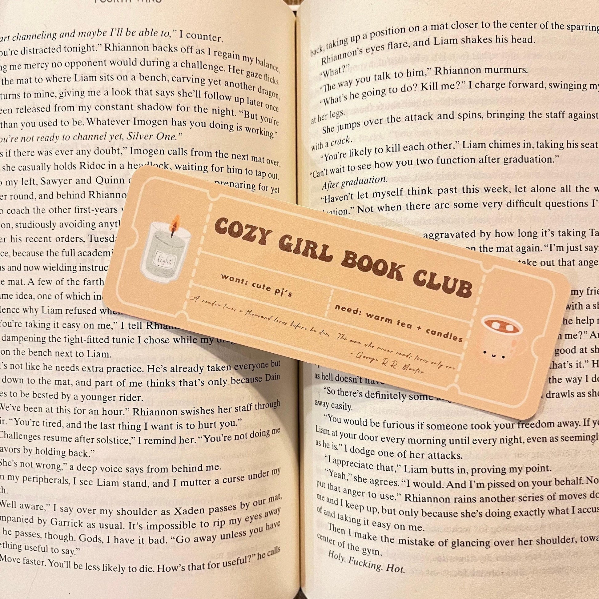 Cozy Girl Book Club Bookmark: Book Lovers Ticket, Funny Literary Gift bookmark by Magic & Meaning