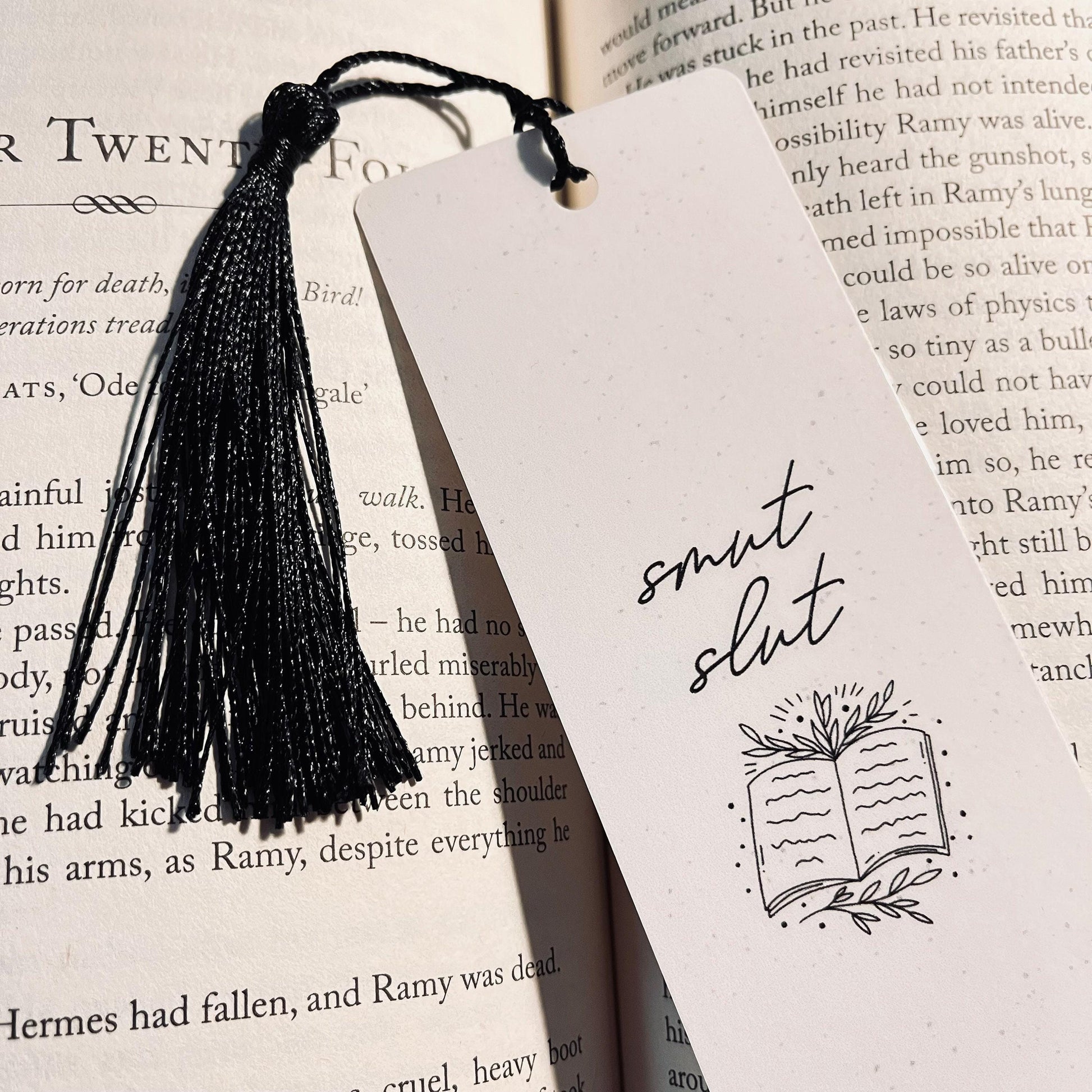 Smut Slut Bookmark: Funny Double-Sided Laminated bookmark by Magic & Meaning