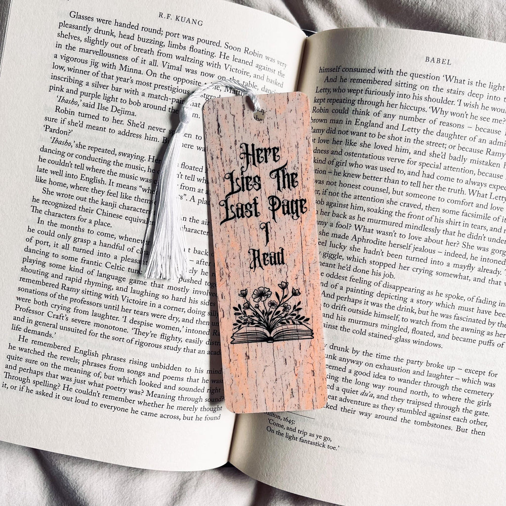 Sarcastic Last Page Bookmark - Funny Bookworm Gift Idea bookmark by Magic & Meaning