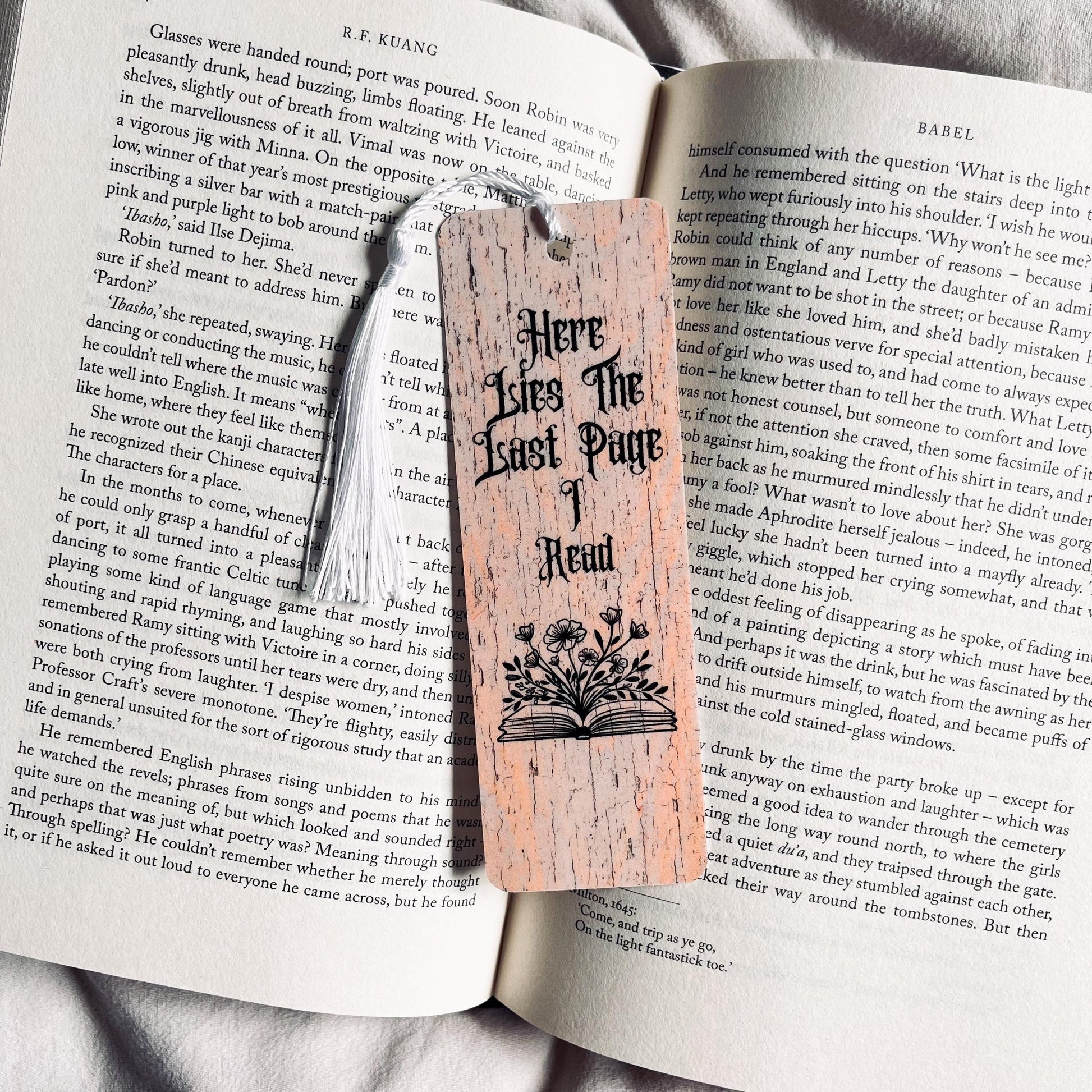 Sarcastic Last Page Bookmark - Funny Bookworm Gift Idea bookmark by Magic & Meaning