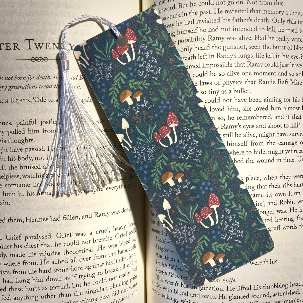 Mushroom Forest Bookmark: Laminated, Durable bookmark by Magic & Meaning