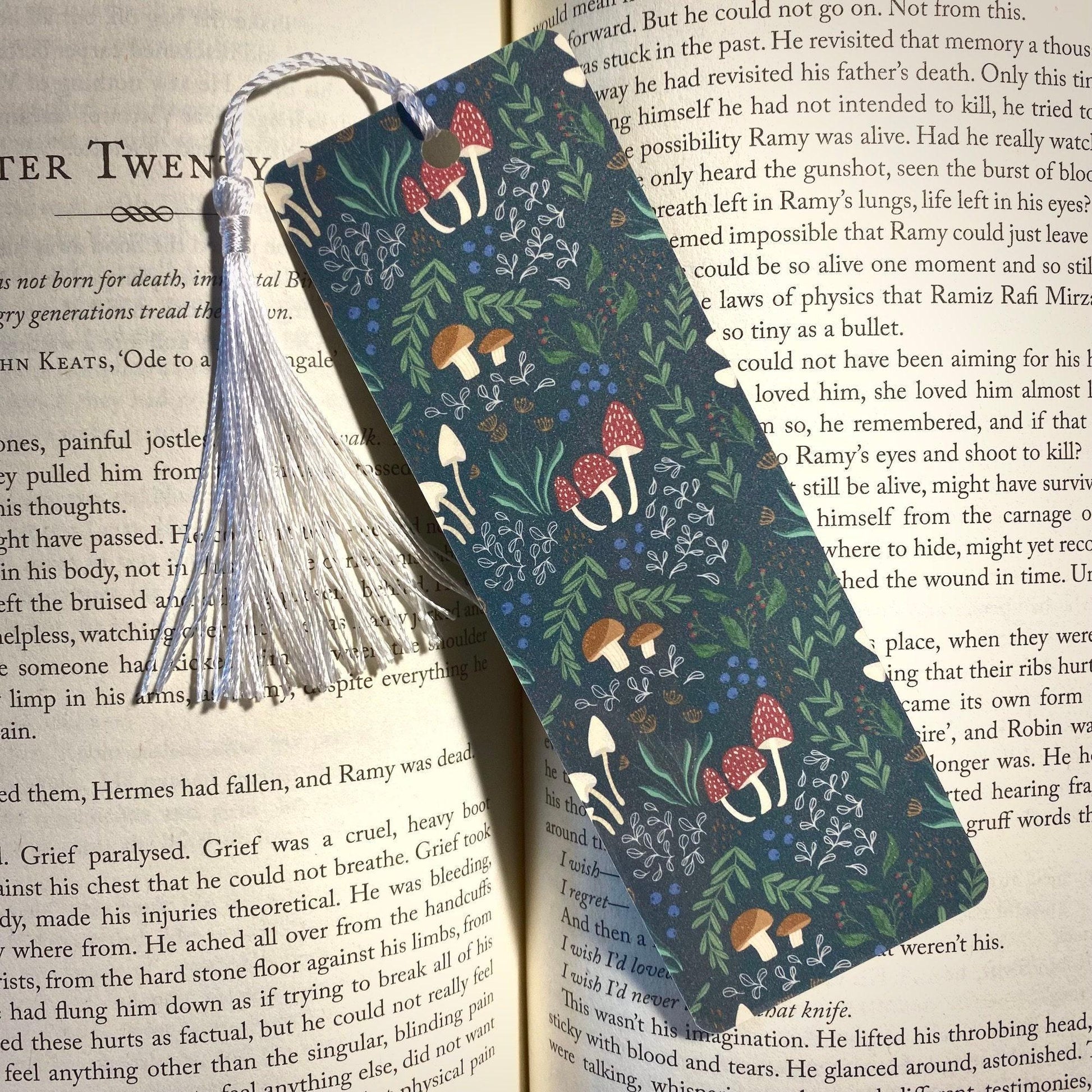 Mushroom Forest Bookmark: Laminated, Durable bookmark by Magic & Meaning