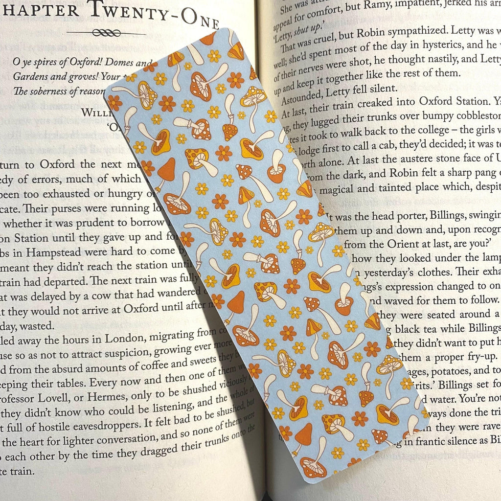 Mushroom Laminated Bookmark - Cute Boho Style bookmark by Magic & Meaning